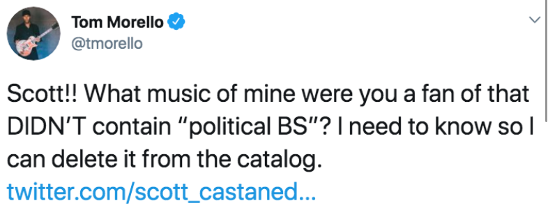 What music of mine didn't contain political BS? I need to know so I can delete it from the catalog.