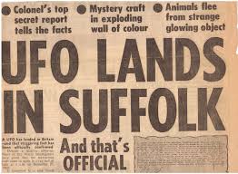 UFO LANDS IN SUFFOLK AND THAT'S OFFICIAL